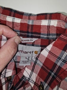 Carhartt rot kariertes kurzärmliges Button Down Hemd. Größe S - Bild 1 von 8