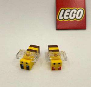 Lego Minecraft Neutrale Biene + Angry Bee Minifiguren Menge (2X) - Neu 🙂