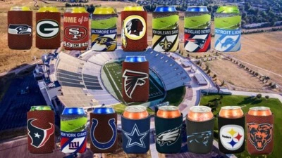 Set of 2 NFL Team Foam Can Holders - Made in the USA - Image 1 of 4