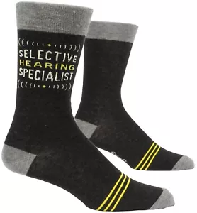 Calcetines Selective Hearing Specialist para Hombre Crew Azul Q Talla 7-12 TOTALMENTE NUEVOS CON ETIQUETAS - Imagen 1 de 9