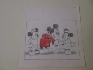 Disegno storyboard cel Topolino e nipoti 1941 - Foto 1 di 2