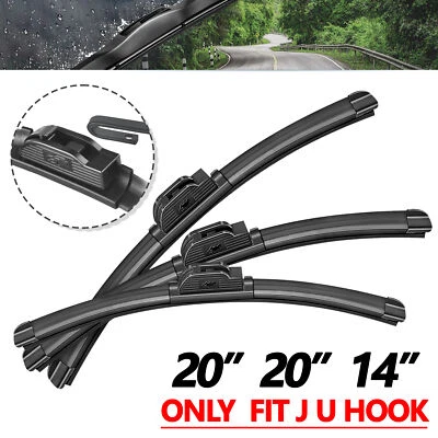 3Pcs Hybrid Fit For Ford Taurus 1995-1992 Windshield Front Rear Wiper Blades J/U Foto 1 de 4