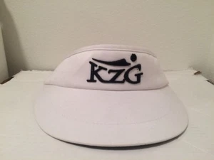 Neu mit Etikett KZG verstellbares Damen-Golfvisier (weiß/schwarz) mit breiter Krempe KOSTENLOSER VERSAND! - Bild 1 von 7