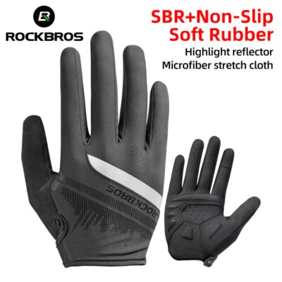 ROCKBROS MTB Bicycle Gloves Non-slip Full Finger Cycling Gloves Spring Autumn - image 1 of 4