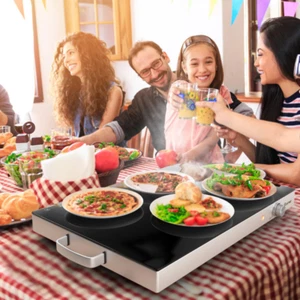 22"X14' Electric Warming Tray Hot Plate Dish Warmer with Adjustable Temperature - Picture 1 of 11