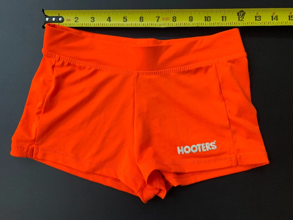 Shorts HOOTERS autêntico uniforme laranja atrevido booty – feminino XXS – aparência icônica! ” - Imagem 1 de 3