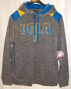 UCLA Bruins Gray Hoodie Blue Gold Sweatshirt Men's L Colosseum NCAA Heather Gray - Picture 1 of 6