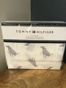 NEW TOMMY HILFIGER DOGS Labrador FULL SHEET SET Pink Scarf 4PC - Picture 1 of 9