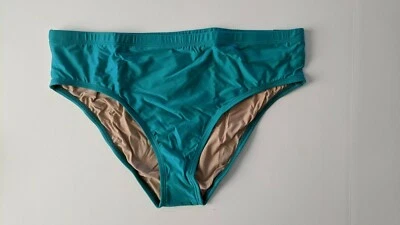 Parte inferior de natación Athena lisa cintura media, verde, para mujer 14 Foto 1 de 2