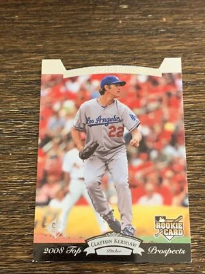 2008 UPPER DECK TIMELINE CLAYTON KERSHAW #187 道奇队 RC 新秀近乎完好-MT 或更好 — 第 1/2 张图片
