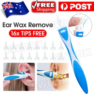 Soft Ear Wax Cleaner Removal Multi earwax Remover Spiral Safe Tip Tool AU Stock - Picture 1 of 9