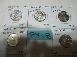 Juego de 5 monedas de cuarto de cuarto de parque nacional D 2018 sin circular 25c ¡Envío gratuito! - Imagen 1 de 2