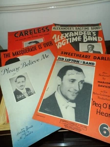 vintage original sheet music 1930's/40's assorted songs Alexanders ragtime band - Picture 1 of 4