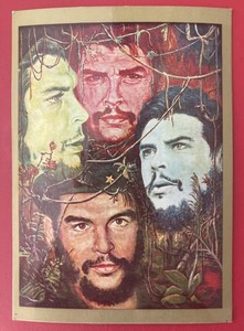 Che Guevara revolutionary portrait Cuba printing post card communist hero