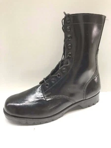  black leather army/work boots size 11.5 - Picture 1 of 10
