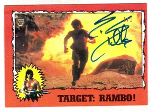 SYLVESTER STALLONE TOPPS 75th ANNIVERSARY RAMBO FIRST BLOOD AUTOGRAPH 1/1 - Picture 1 of 3