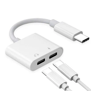 2 in 1 Dual Type C to Type C Adaptor Charging Audio Splitter for Samsung, Apple - Bild 1 von 2