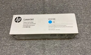 HP GENUINE ORIGINAL 410X CF411X CYAN BLUE C PRINTER TONER CARTRIDGE m452 m477 - Picture 1 of 3