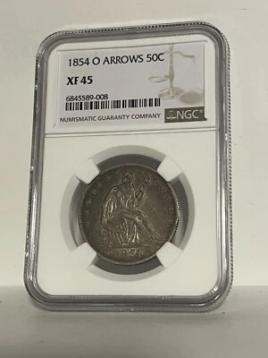 1854-O Seated Liberty Half NGC XF-45 - Image 1 of 2