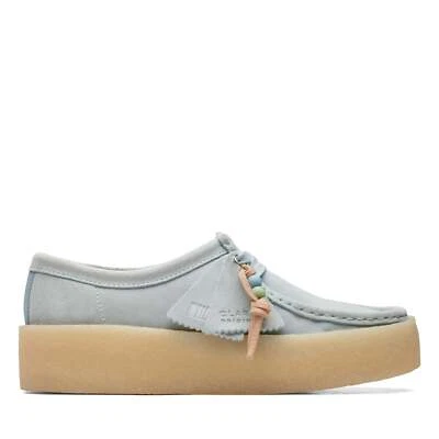[26170042] WOMENS CLARKS WALLABEE CUP BLUE SUEDE - Image 1 of 4
