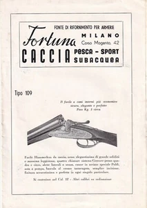Depliant Fortuna Milano -  Fucili Armi da caccia circa 1950 - Belleri & Zanano  - Imagen 1 de 2