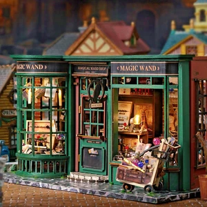 DIY Harry Potter Magic Wand House Book Nook Kit 3D Wooden Bookshelf Insert decor - Picture 1 of 10