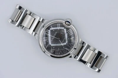 Cartier Ballon Bleu 3765 Black Roman Dial 42mm Stainless Steel Year 2015 - Image 1 of 4