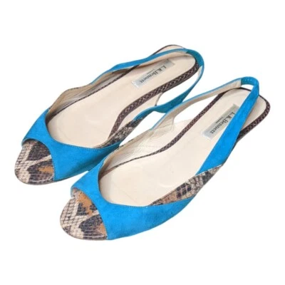 Zapatos Sandalias L K.Bennet Cuero Serpiente Cuero Genuino Londres Hechos en España  Foto 1 de 4