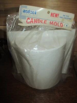 Vintage NATCOL Two Piece LARGE CIRCULAR Pillar CANDLE MOLD - 1970's - Image 1 of 3