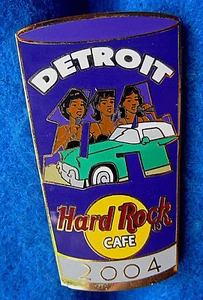 DETROIT PINT GLASS SERIES #114 THE SUPREMES MOTOWN MOTOR CITY Hard Rock Cafe PIN - Picture 1 of 1