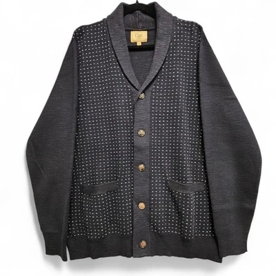 Cigar Couture Cardigan Mens XL (Slim Fit) Black Heavyweight Shawl Collar Sweater - Image 1 of 4