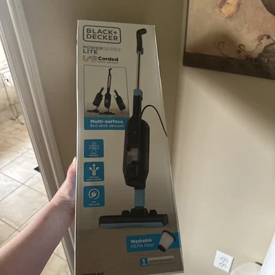 Black & Decker Power Series Lite 3-In-1 Corded Stick Vacuum in Black and Blue - Image 1 of 3