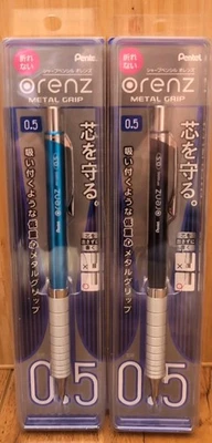 2 lápices mecánicos Pentel Orenz con agarre de metal de 0,5 mm XPP1005G2-C/S hechos en Japón Foto 1 de 2