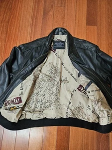 Typ A-2 Fliegerjacke Leder US Army Air Force Bomber schwarz Gr. Herren XL Karte - Bild 1 von 9