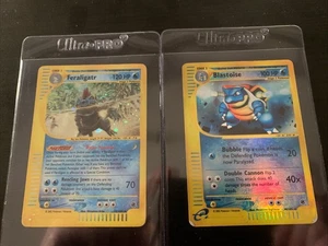 Feraligatr 12/165 & Blastoise 36/165 Expedition Holo LP - Picture 1 of 12