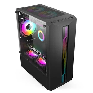 Pc Case Transparent Desktop Computer Main Chassis Tower Case For M-ATX MINI-_sh - Zdjęcie 1 z 16