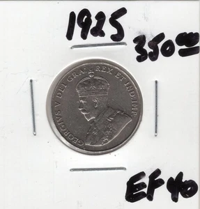 1925 Canada 5 Cents Coin - EF+ - Picture 1 of 2