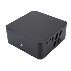 L80 Black USB2.0 Mini ITX Computer Case Aluminum Alloy HTPC Case Mini PC Com NEW - Picture 1 of 14