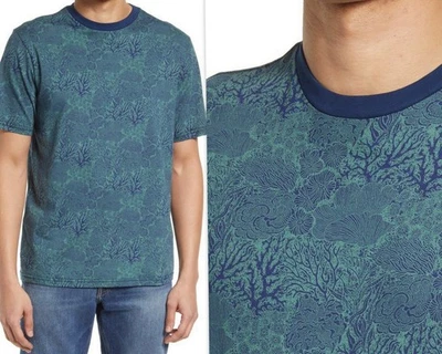 TOMMY BAHAMA Organic Cotton Coral Coast Crew T-Shirt Men's Size L in Bering Blue - Image 1 of 4