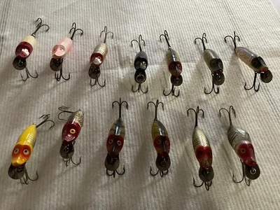 Vintage Heddon 6 River Runt Spook Sinkers 7 River Runt Spook Floaters 13 Lures - Image 1 of 4