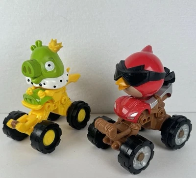 Lote de 2 Angry Birds Go Playskool Heroes Red Bird & King Pig Basher 2014 Raro Foto 1 de 4