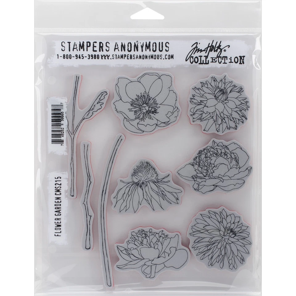 Estampillas adhesivas de Tim Holtz anónimas 7"X8,5"-jardín de flores Foto 1 de 1