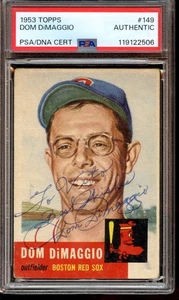 1953 Topps Baseballkarte #149 Dom DiMaggio handsigniert PSA Authentic - Bild 1 von 2