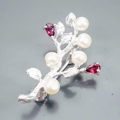 Mujer Joyería Regalo Broche Perla Natural Plata de Ley 925/NB26762 Foto 1 de 4