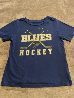Boys NHL ST. LOUIS BLUES Hockey T-Shirt Size Large (7) Short Sleeve Athletic Top - Image 1 of 4