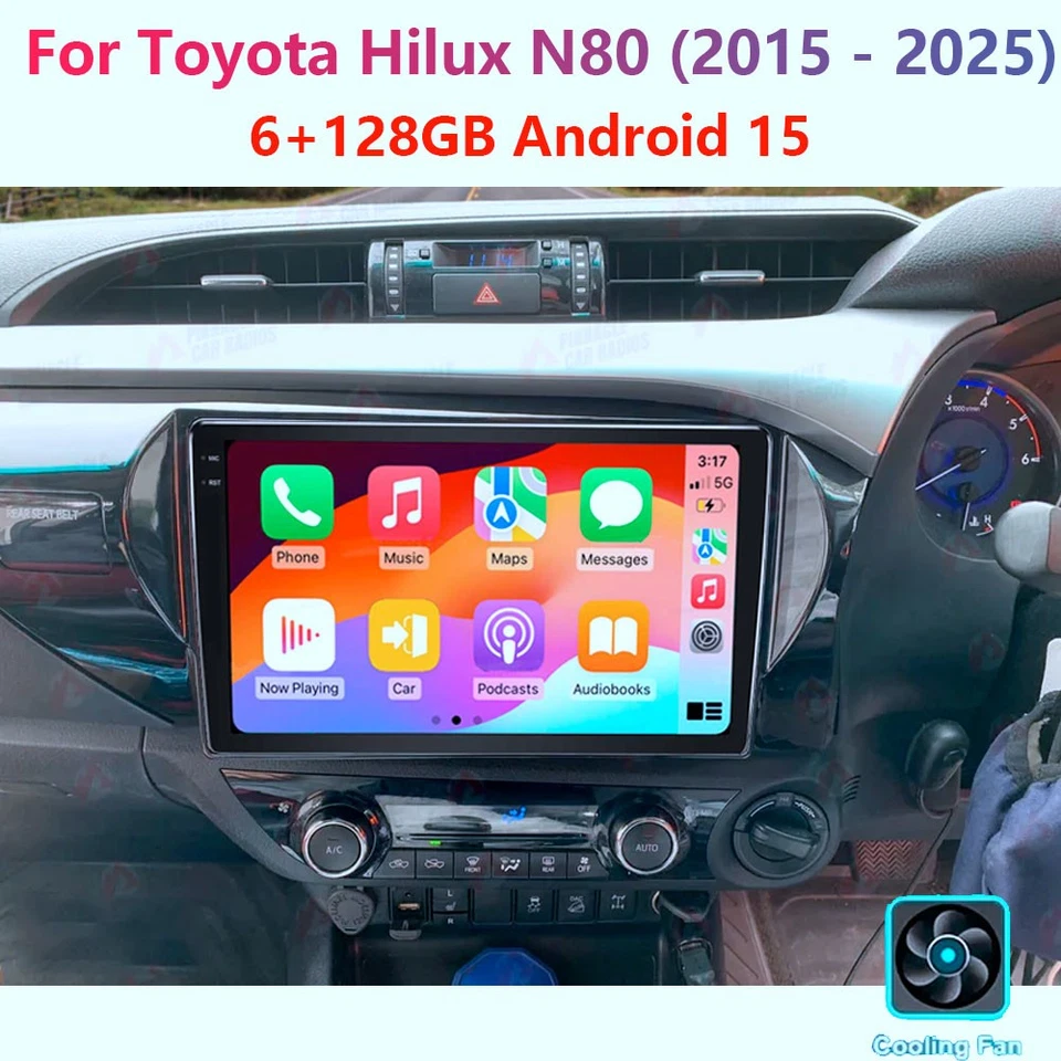 6+128GB For Toyota Hilux N80 2015-25 Wireless CarPlay/Android Auto Car Radio GPS — 第 1/4 张图片