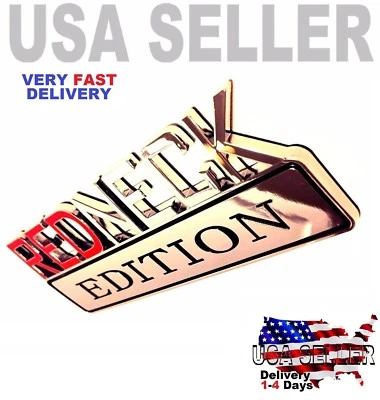 REDNECK EDITION Exterior HIGH QUALITY Emblem CRANE CARRIER FIRE TRUCK logo sign - Image 1 of 4