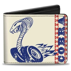 Wallet - Vintage Cobra Jet Mustang in a White Bi-Fold - Free Shipping To USA! ๐ - Picture 1 of 5