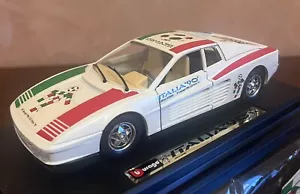 Burago Ferrari Testarossa "Italia '90" in White on 1:24 in Box RAREEE!! - Foto 1 di 9