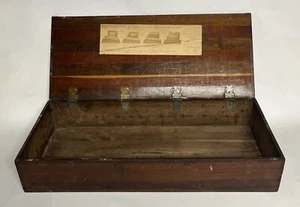 Antique Vintage Ferry Morse Seed Co LARGE 4 Hinge Retail Store Display Wood Box - Picture 1 of 8